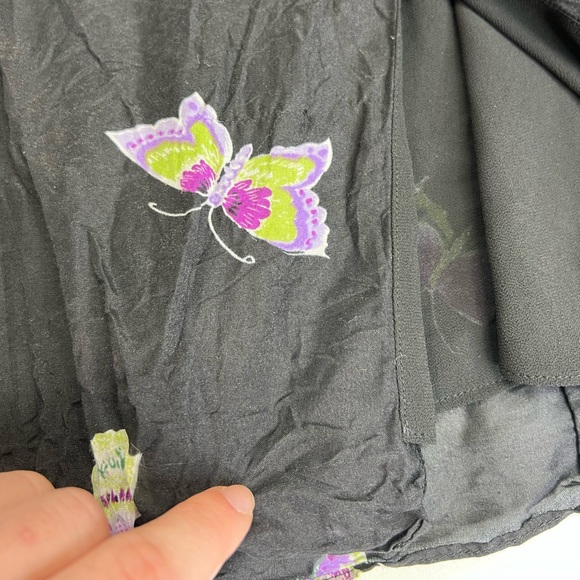 & Other Stories Butterfly Printed Silk Blend Dress Size US 8 Long Sleeve - Picture 9 of 16